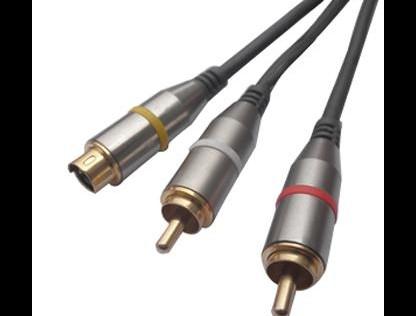 GOLD 2RCA+MINI4PIN CABLE