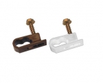 Dual Coax Cable Clips with Screw